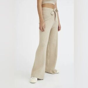 Live The Process Black Ribbed Pants